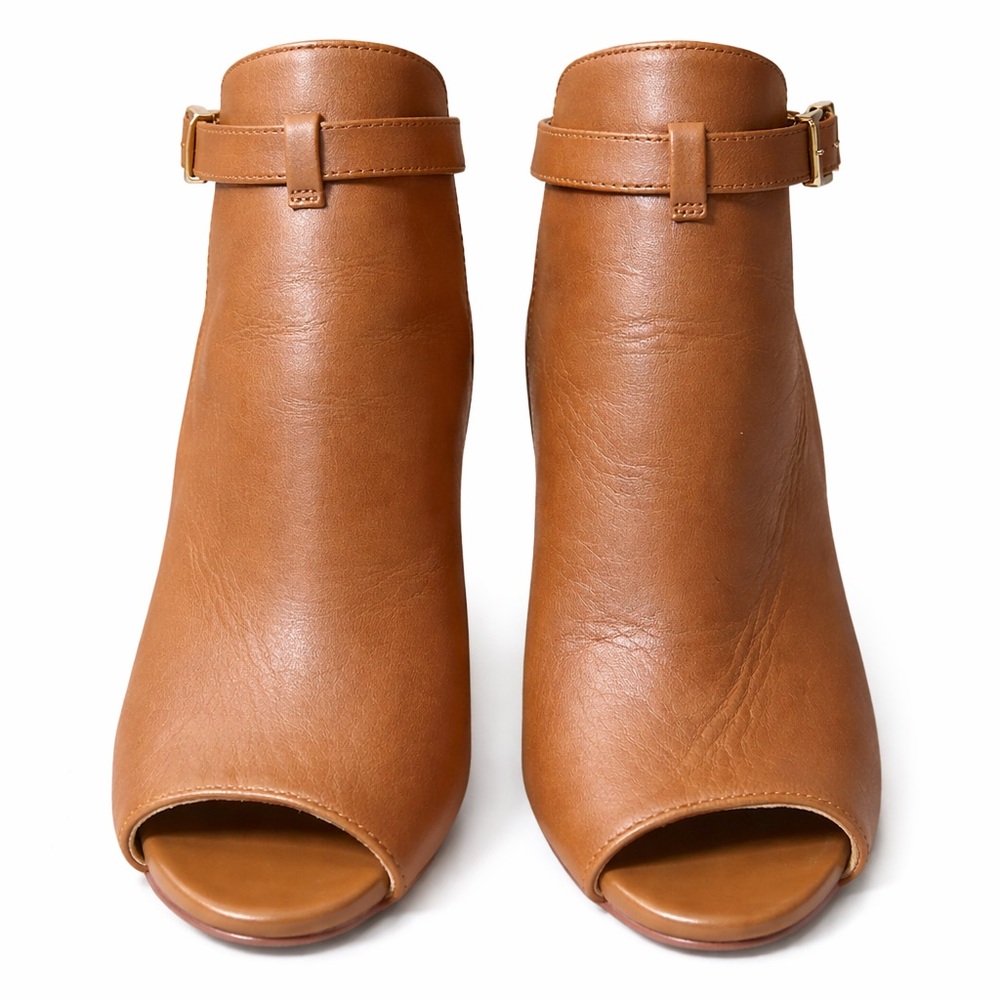 MICHAEL Michael Kors Tan Heeled Peep Toe Booties - Picture 4 of 9